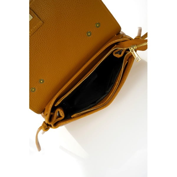 Oranž nahast käekott Anna - Federica Bassi-image-1