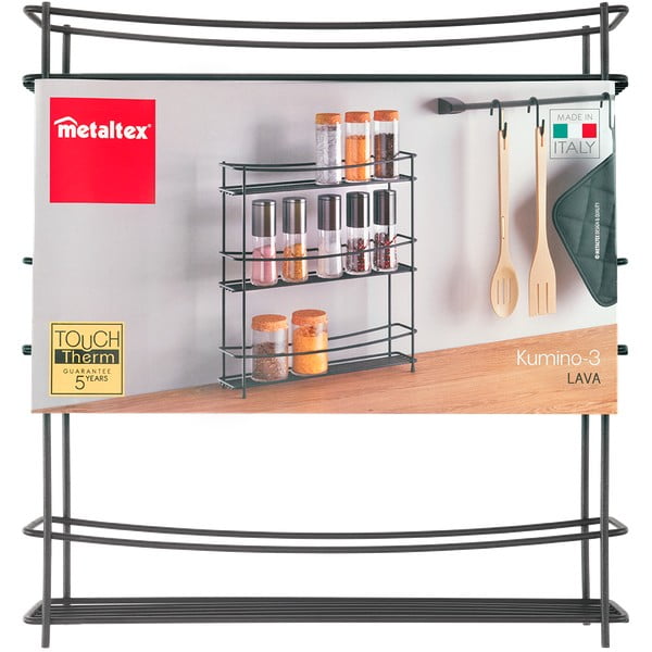 Must kolmetasandiline Lava vürtsiriiul Kumino - Metaltex-image-3