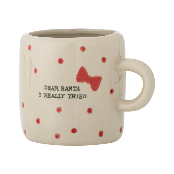 Beež kruus jõulumotiiviga kivikeraamikast 250 ml Christy - Bloomingville