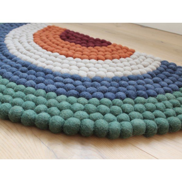 Laste pallivillane vaip Ball Vaipade roheline Rainbow - Wooldot-image-1