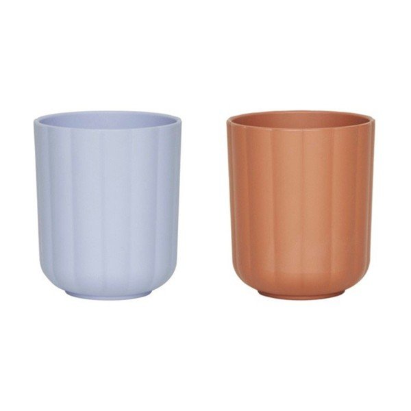 Helesinised/pruunid plastmassist lastetopsid 2 tk komplektis Pullo - OYOY Mini
