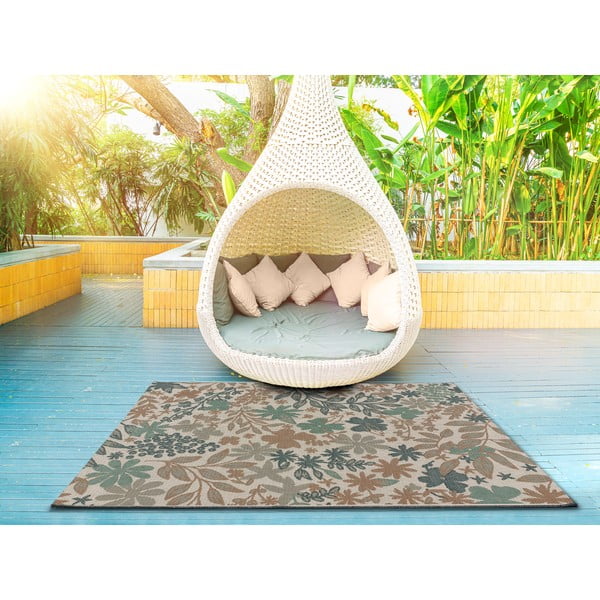 Beežikas-roheline õuevaip Floral, 155 x 230 cm - Universal-image-1