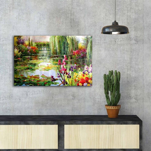 Seinamaal lõuendil Impressionistlik aed, 70 x 45 cm Claude Monet - Colorful Water Lily Pond - Wallity-image-3