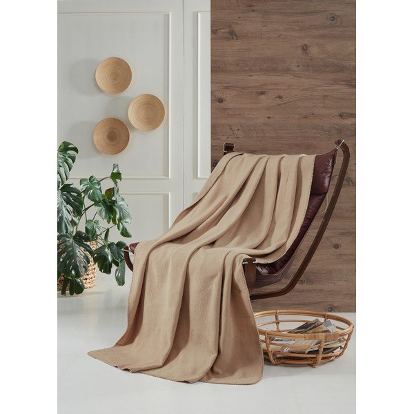 Beež fliisist tekk 130x170 cm Brighton - Mijolnir-image-1