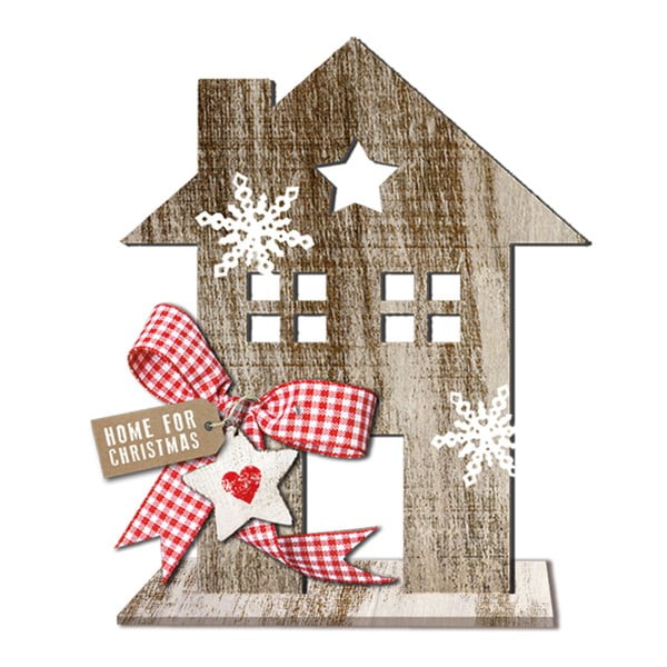Dřevěná vánoční dekorace PPD House Country Xmas, výška 35 cm