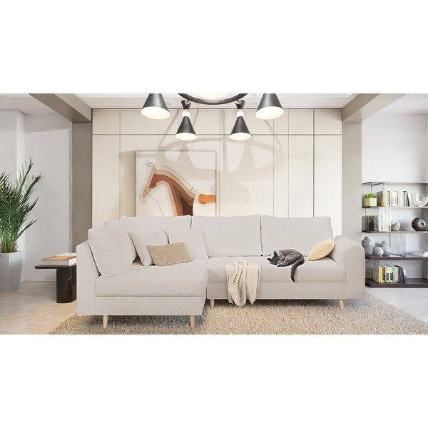 Beež bukleekangast nurgadiivan (vasak nurk) Ariella - Ropez-image-1