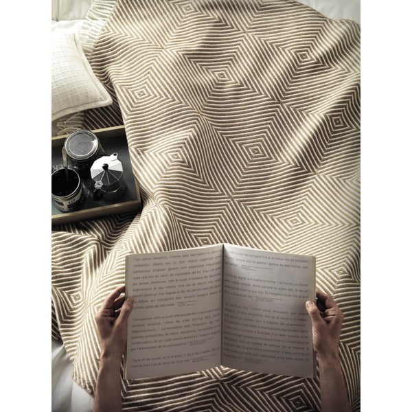 Mereväe sinine ruuduline puuvillane , 140 x 180 cm Tebas - Euromant-image-2