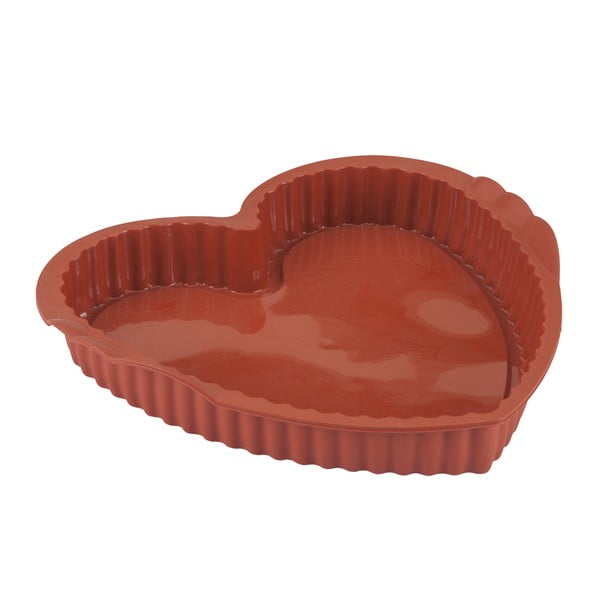 Silikonová forma na koláč ve tvaru srdce Metaltex, 24 x 23 cm