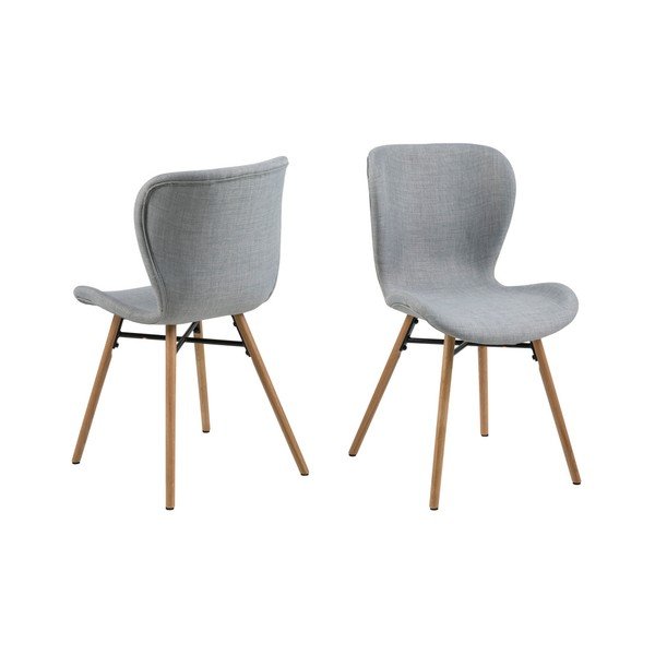 Sada 2 světle šedých jídelních židlí Actona Batilda-image-3