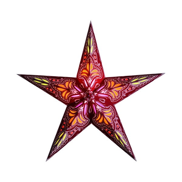 Dekorativní vánoční hvězda Jaipur Red/Orange