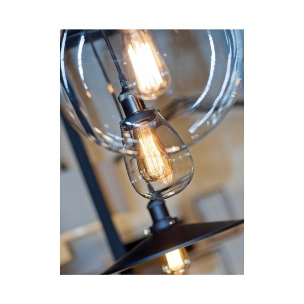 Must rippvalgusti klaasist lambivarjundiga ø 30 cm Warsaw - it's about RoMi-image-2