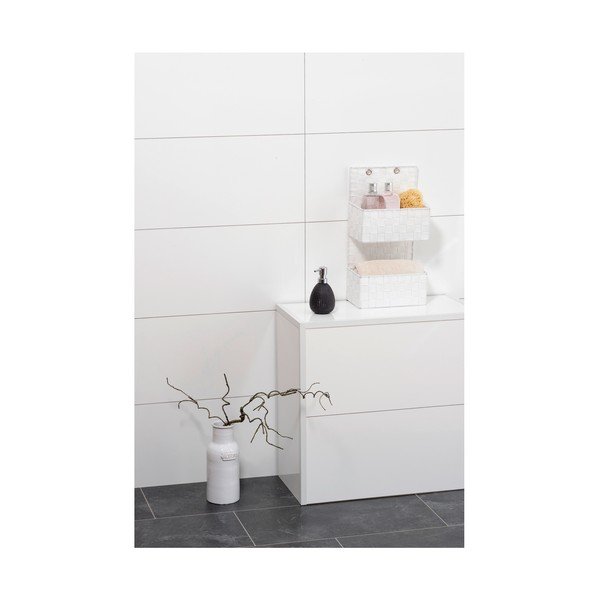 Bílý dvojitý koupelnový organizér Wenko Adria-image-2