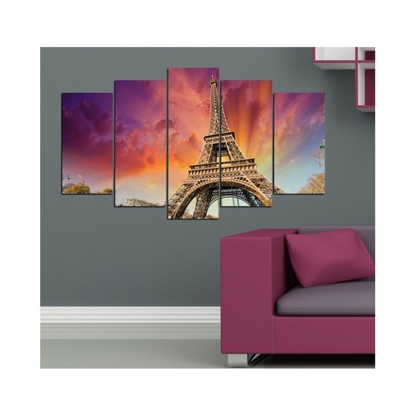 Vícedílný obraz Insigne Fall Eiffel, 102 x 60 cm-image-1