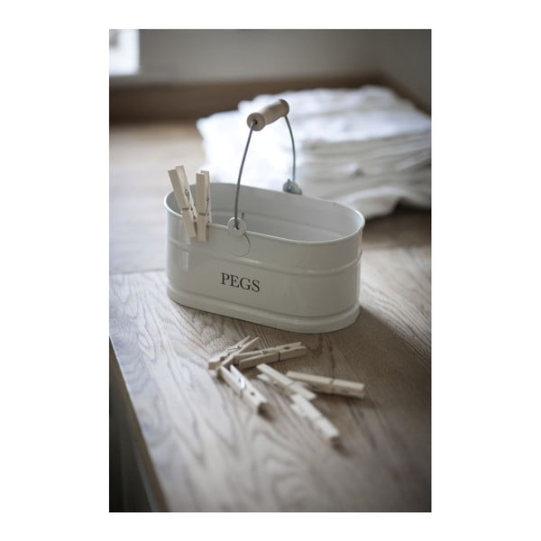 Bílý košík na kolíčky Garden Trading Peg Bucket-image-1