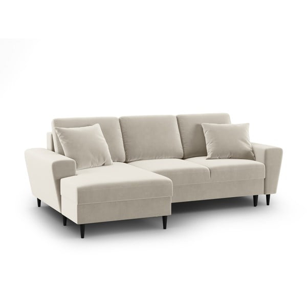 Beež sametist panipaigaga nurgadiivanvoodi (vasak nurk) Kyoto - Cosmopolitan Design-image-1