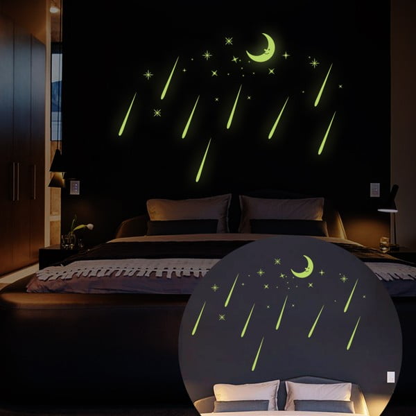 Pimedas helendavad kleebised Kuu ja langevad tähed - Ambiance-image-2