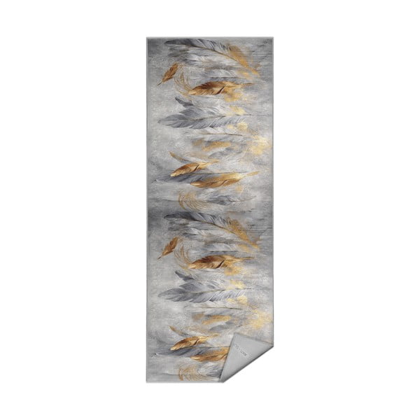 Hall-kuldne pestav koridorivaip 80x200 cm Golden Feathers - Mila Home