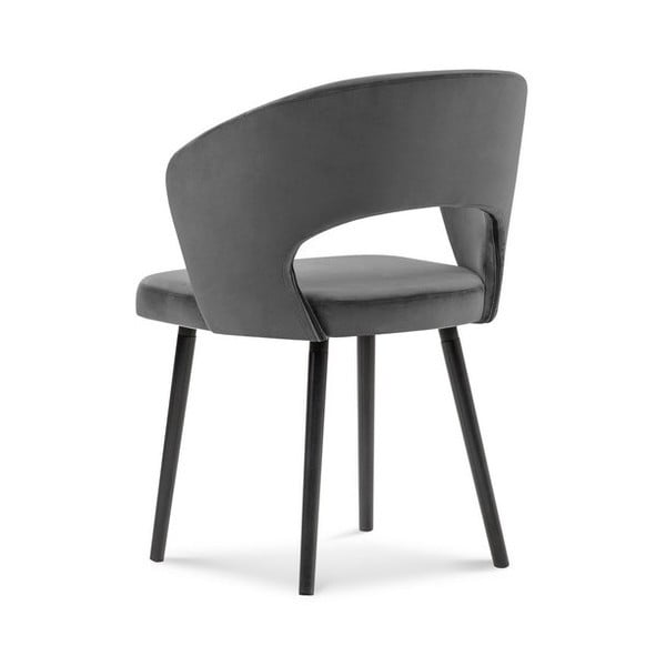 Tumehall söögitool sametist polsterdusega Elpis - Windsor & Co Sofas-image-2
