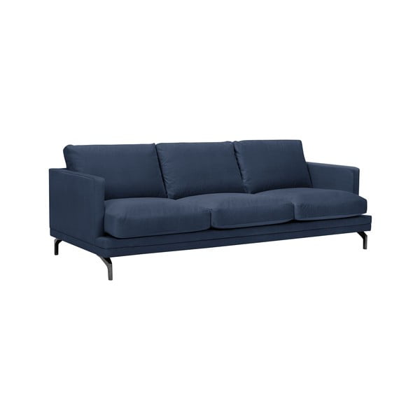Tmavě modrá pohovka s podnožím v černé barvě Windsor & Co Sofas Jupiter-image-1
