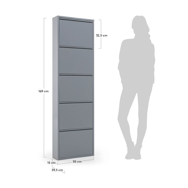 5 sahtliga hall metallist jalatsiriiul Rox - Kave Home-image-2