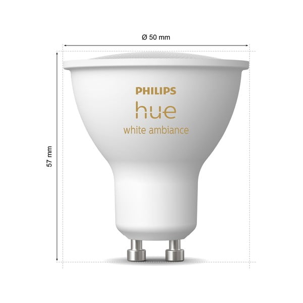 LED nutipirnid 2tk komplektis, GU10, 4W White ambiance - Philips Hue-image-4