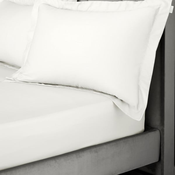 Elevandiluu värvi satiin-puuvillane voodilina 90x190 cm Cotton Sateen - Bianca-image-1