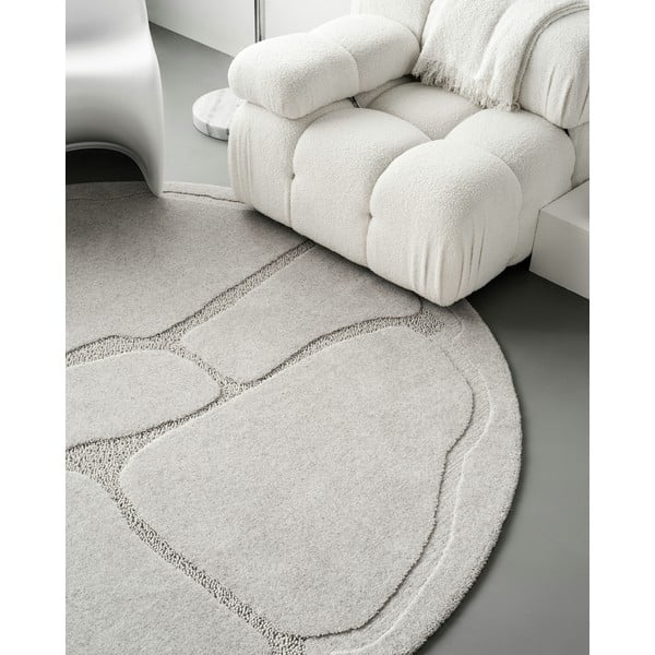 Helehall villane ümmargune vaip ø 200 cm Morphic Organica - Agnella-image-3