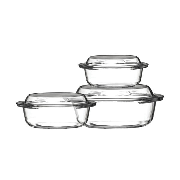 Klaasist küpsetuskausid, 3 tk 21x24 cm komplektis Ovenlove - Premier Housewares
