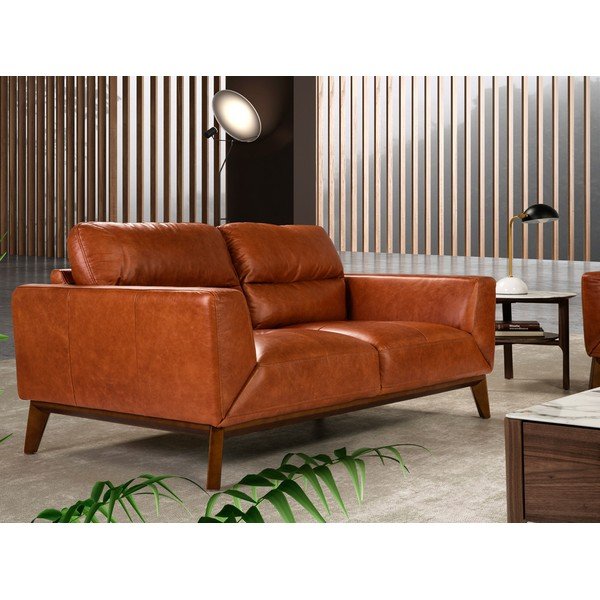 Nahast diivan , 159 cm Cognac - Ángel Cerdá-image-1