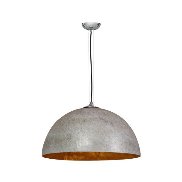Šedo-měděné stropní svítidlo ETH Mezzo Tondo Kyle, ⌀ 50 cm