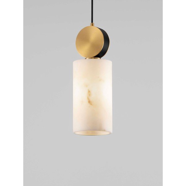 Kreemikas/messingvärvi ripplamp kivist dekooriga, ø 12 cm Maru - Nova Luce-image-2