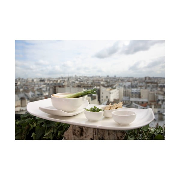 Valge ruudukujuline portselanist taldrik Villeroy & Boch , 50 x 25 cm Urban Nature - Villeroy&Boch-image-1