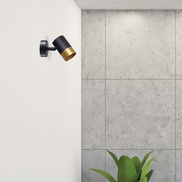 Must-kuldne seinavalgusti Tobi - Candellux Lighting-image-1