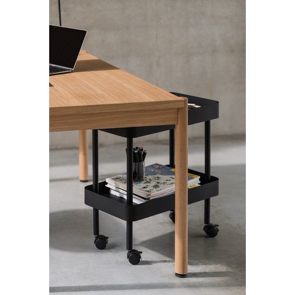 Beež metallist mobiilne riiul 60x62x30 cm Nolle - noo.ma-image-3