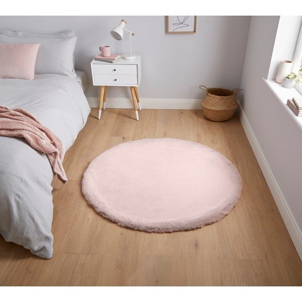 Roosa vaip , ⌀ 120 cm Teddy - Think Rugs-image-1