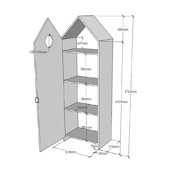 Mintsaroheline garderoob Casami - Vipack-image-3