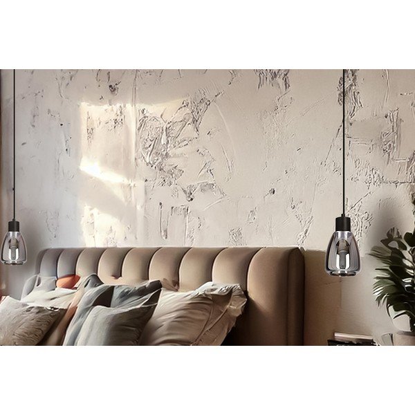 Must rippvalgusti klaasist varjuga ø 12 cm Moldo - Candellux Lighting-image-2