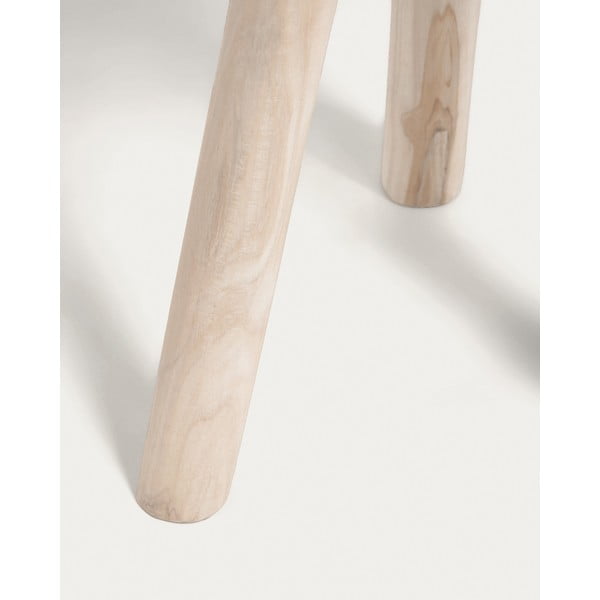 Ümmargune tiikpuidust abilaud ø 35 cm Glenda - Kave Home-image-3