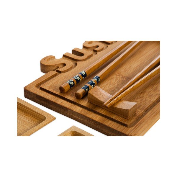 Sushi serveerimiseks mõeldud taldriku, taldriku ja söögipulkade komplekt Focci - Bambum-image-2