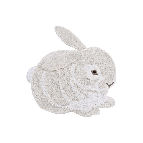 Helehall pestav käsitsi kootud puuvillane laste vaip 130x135 cm Bunny - Lorena Canals