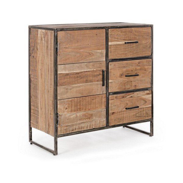 Naturaalne akaatsia täispuidust kummut, 90x90x40 cm Elmer – Bizzotto