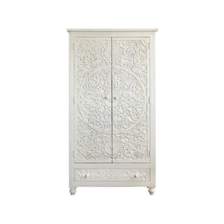 Kreem mangopuust riidekapp 180x40 cm Kalhana - Støraa