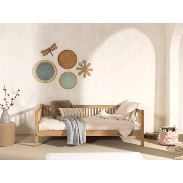 Tammepuidust lastevoodi väljatõmmatava voodi ja panipaigaga 90x200 cm Forrest - Vipack-image-4