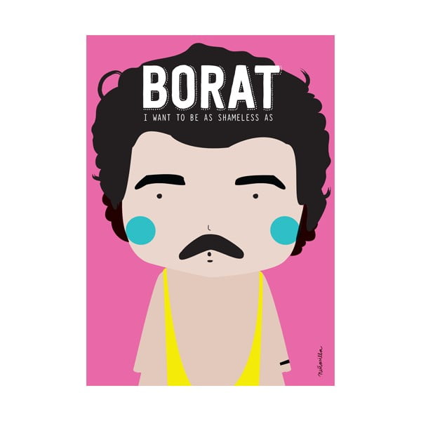 Plakát NiñaSilla Borat, 21 x 42 cm