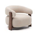 Beež šenillist tugitool Granite - Kave Home