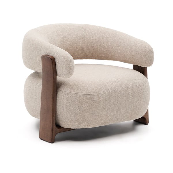 Beež šenillist tugitool Granite - Kave Home