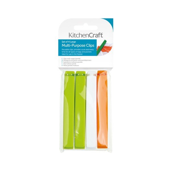 Sada 4 spon na sáčky Kitchen Craft Clips