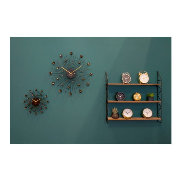 Musta värvi kell, ø 50 cm Sunburst - Karlsson-image-2