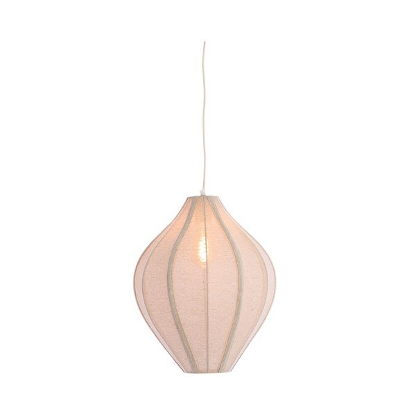 Naturaalse värvi ripplamp kangast varjuga Pasto - Light & Living-image-1