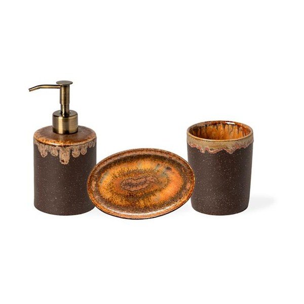 Pruun kivikeraamiline seebialus Poterie Bath - Casafina-image-1
